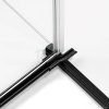 NEW TRENDY Kabina prysznicowa przyścienna drzwi uchylne REFLEXA BLACK 100x70x200 POLSKA PRODUKCJA  EXK-1367/EXK-1368